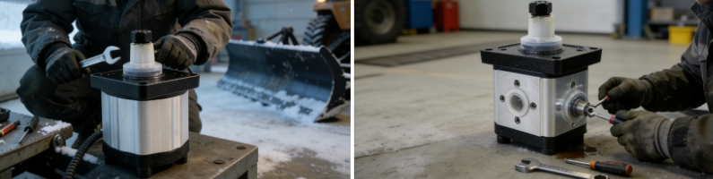 Какой гидравлический насос используется в снегоочистителе?插图