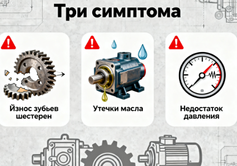3 распространенных симптома неисправностей гидравлического шестеренчатого насоса